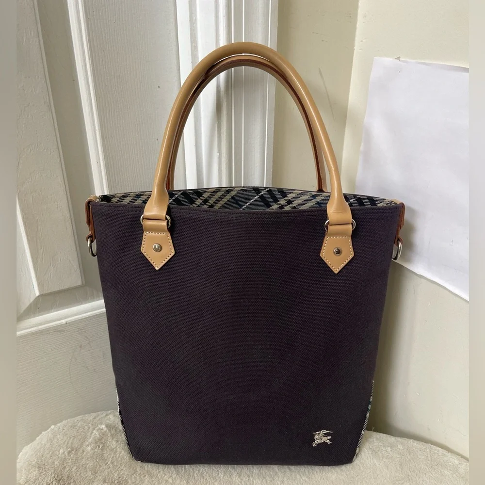 Burberry Blue Label Canvas Tote Bag EUC - Picture 10 of 15